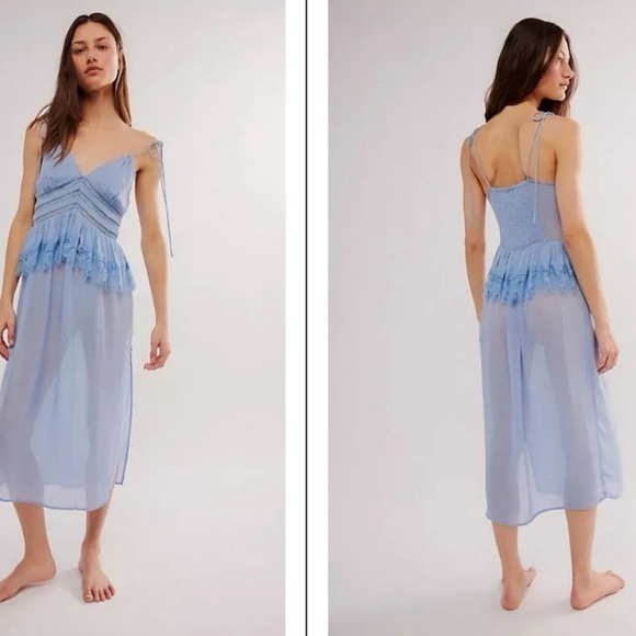 Free People Dresses & Skirts - NWT Free People Intimately‎ FP x Revolve Kiki Slip in Chambray size medium